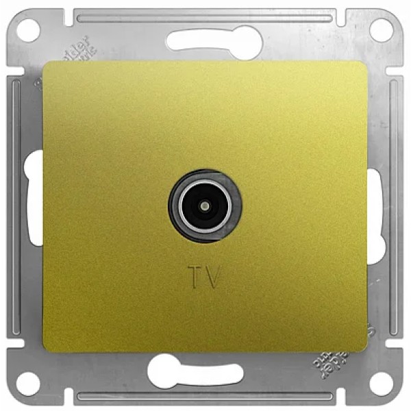 GLOSSA TV РОЗЕТКА оконечная 1DB, механизм, ФИСТАШКОВЫЙ