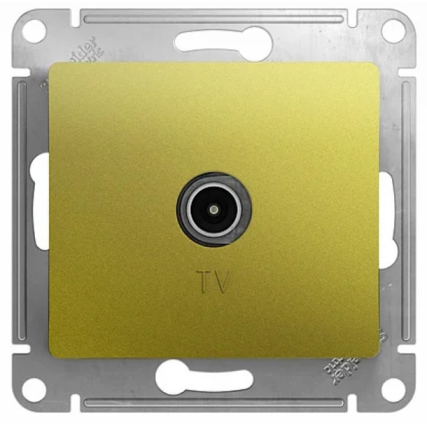 GLOSSA TV РОЗЕТКА проходная 4DB, механизм, ФИСТАШКОВЫЙ