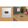GLOSSA РОЗЕТКА двойная RJ11+RJ45, кат.5E, БАКЛАЖАНОВЫЙ