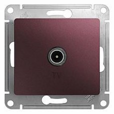 GLOSSA TV РОЗЕТКА оконечная 1DB, БАКЛАЖАНОВЫЙ