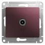 GLOSSA TV РОЗЕТКА проходная 4DB, БАКЛАЖАНОВЫЙ