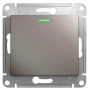 GLOSSA 1-клавишный ПЕРЕКЛЮЧАТЕЛЬ с подсветкой, сх.6а, ПЛАТИНА