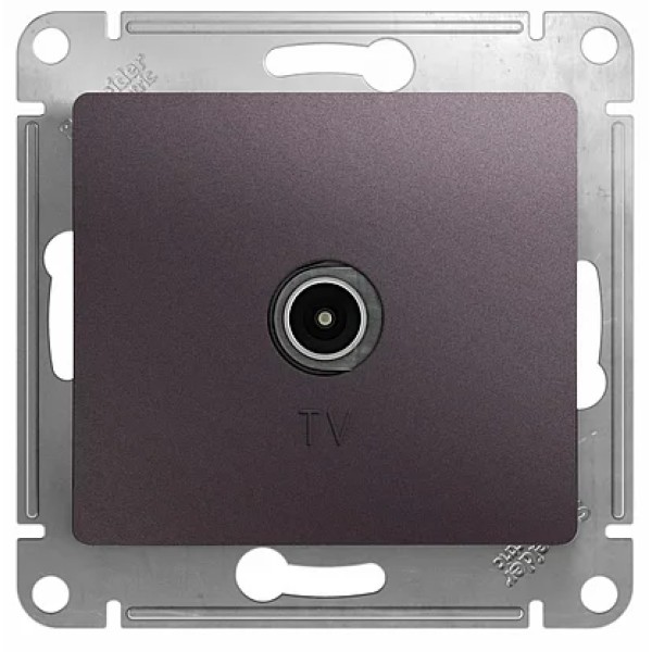 GLOSSA TV РОЗЕТКА оконечная 1DB, механизм, СИРЕНЕВЫЙ ТУМАН