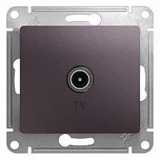 GLOSSA TV РОЗЕТКА проходная 4DB, ГРАФИТ