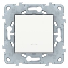 Переключатель перекрестный 1-клавишный с подсветкой UNICA NEW Schneider Electric, белый