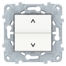 Выключатель для жалюзи кнопочный  двухклавишный UNICA NEW Schneider Electric, белый