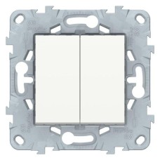Переключатель 2-клавишный UNICA NEW Schneider Electric, белый