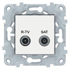 Розетка R-TV/ SAT  UNICA NEW Schneider Electric, белый