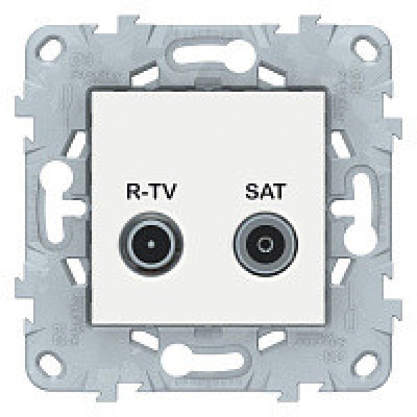 Розетка R-TV/ SAT  UNICA NEW Schneider Electric, белый
