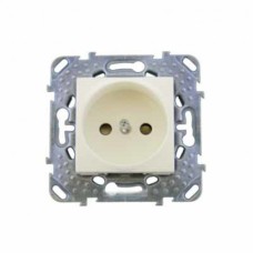 Розетка без заземл. со шторками UNICA NEW Schneider Electric, винтовой зажим, бежевый