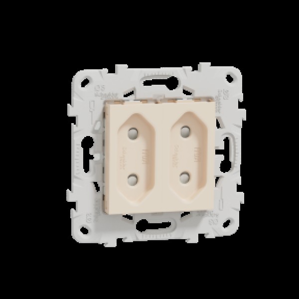 Розетка компьютерная одиночная RJ45 кат. 5е UTP UNICA NEW Schneider Electric, бежевый