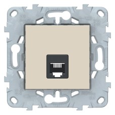 Розетка телефонная RJ11 UNICA NEW Schneider Electric, бежевый