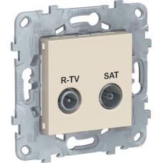 Розетка R-TV/ SAT  UNICA NEW Schneider Electric, бежевый