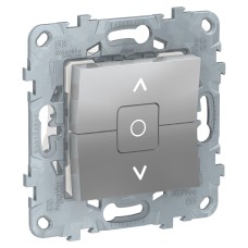 Выключатель для жалюзи двухклавишный UNICA NEW Schneider Electric, алюминий