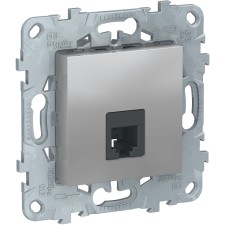 Розетка телефонная RJ11 UNICA NEW Schneider Electric, алюминий