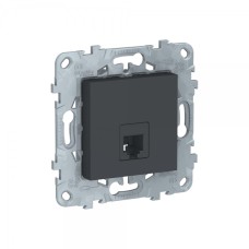 Розетка телефонная RJ11 UNICA NEW Schneider Electric, антрацит