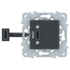 Розетка HDMI UNICA NEW Schneider Electric, антрацит