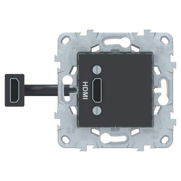Розетка HDMI UNICA NEW Schneider Electric, антрацит