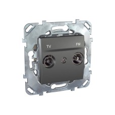 Розетка R-TV/ SAT  UNICA NEW Schneider Electric, антрацит