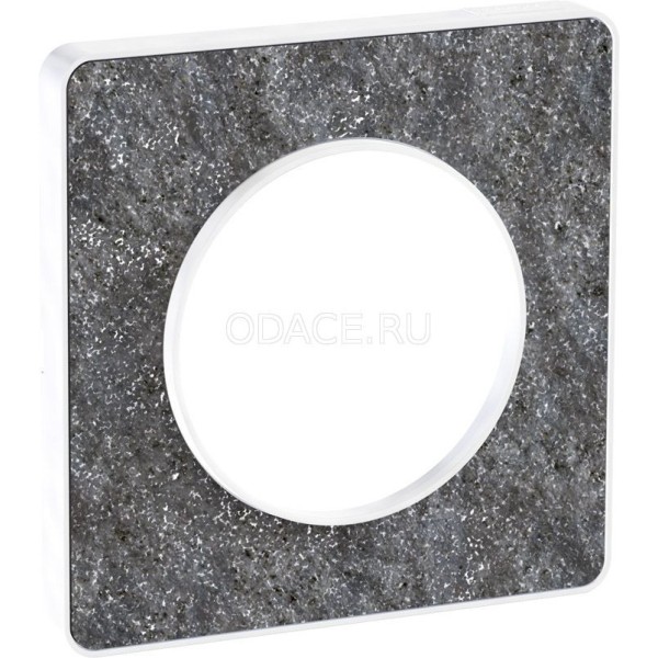 Schneider-Electric Odace Черный фосфор/Белый Рамка 1-я