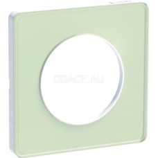 Schneider-Electric Odace Зеленый лед/Белый Рамка 1-я