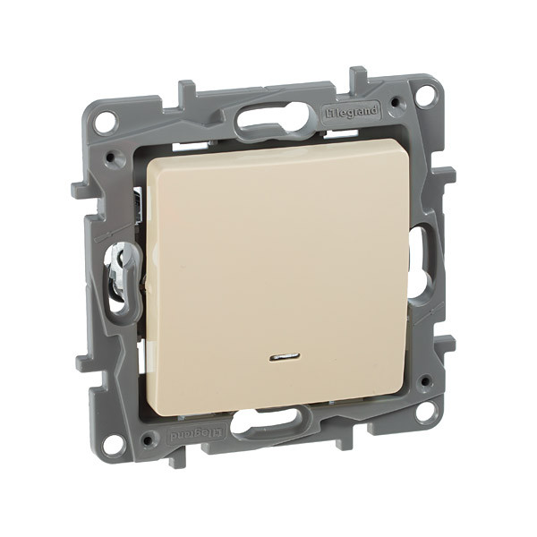 Legrand Etika выключатель с подсветкой слоновая кость
