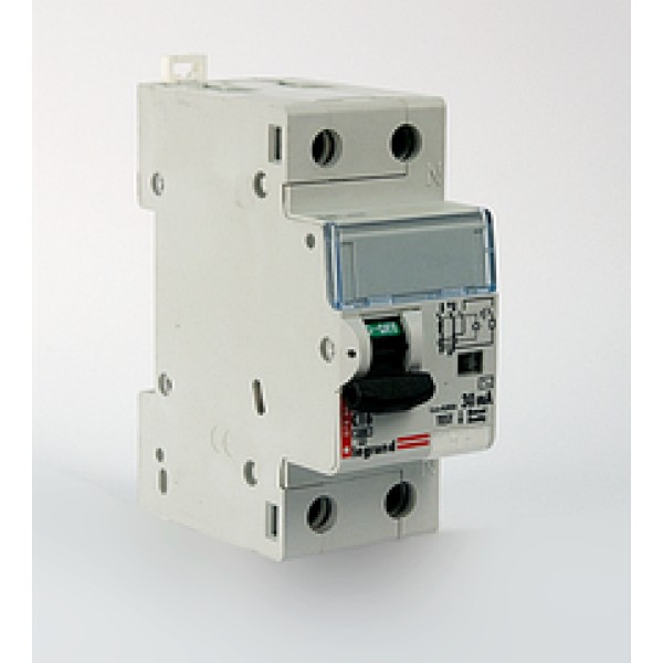 Дифф. авт. выключатель Legrand DX3, электромеханический, 1P+N, 16A, хар-ка C, 6kA, 30mA, тип AC, 2M