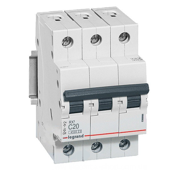 Авт. выключатель Legrand RX3, 3P, 20A, хар-ка C, 4,5kA, 3M