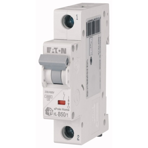 Автоматический выключатель EATON HL-B50/1, 1P, 50A, хар-ка B, 4.5kA, 1M