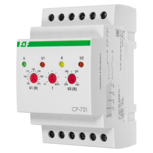 Реле напряжения CP-731 Евроавтоматика F&F