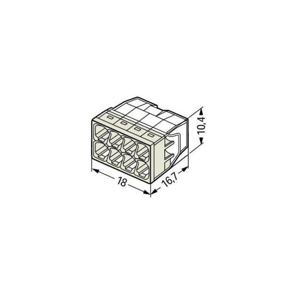 Клеммы Wago серии 2273-208 без пасты на  проводника 1.0–2.5 мм² (Германия)