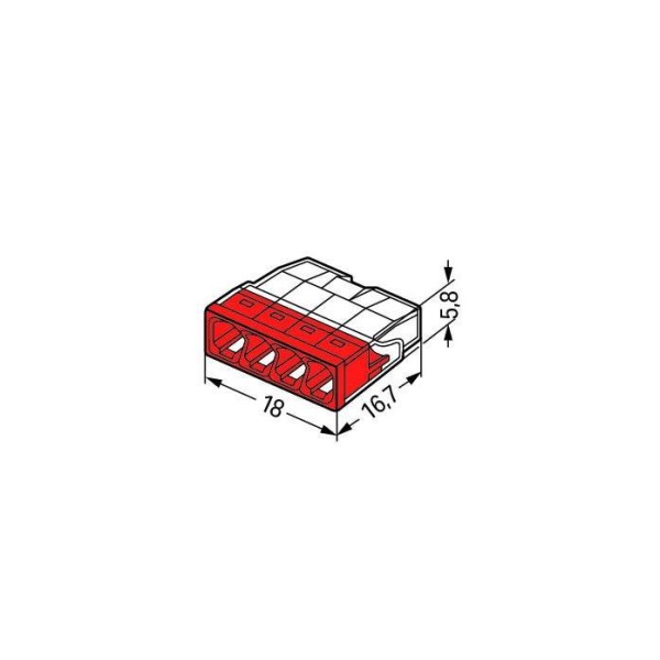 Клеммы Wago серии 2273-244 с контактной пастой на 4 проводника 1.0–2.5 мм² (Германия)