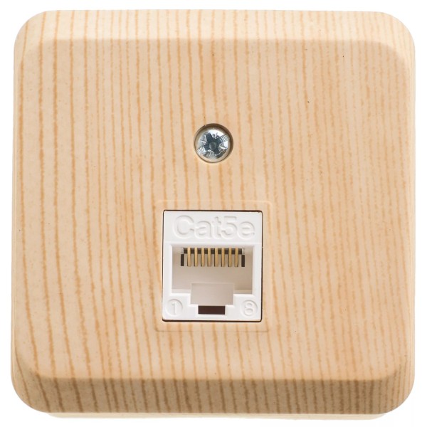 Розетка компьютерная RJ45 кат.5E наружная Schneider Electric Этюд, сосна