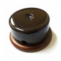Коробка распред. Interior Elc. керам. 90*43 на подложке ф=110мм (коричневая)