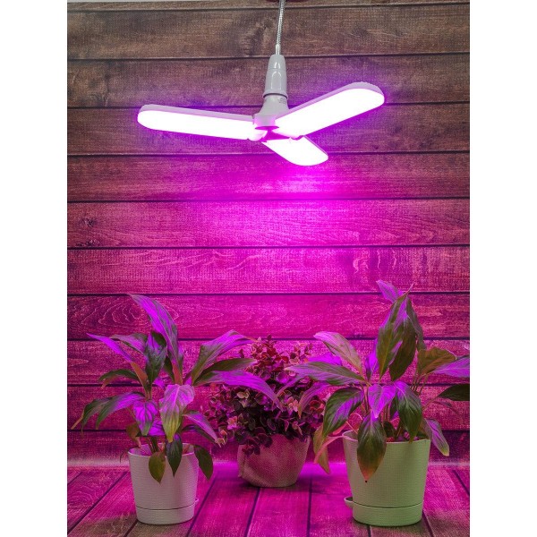 Лампа светодиодная для растений Uniel LED-P65-24W-SPSB-E27-FR-P3 PLP32WH