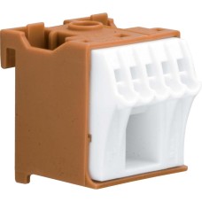 Клемма QuickConnect  (1x16мм2 + 5х4мм2), 30 mm, Коричневая Hager