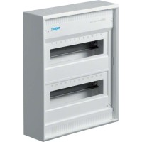 Щит наружный  24 места, без дверцы (370х305х96,5), Class II, IP 30// Hager - Volta (Цвет - Белый)