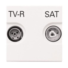 Розетка TV-R/SAT с накладкой 2 модуля, белый