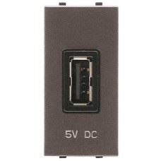 USB зарядное устройство 5V, 1 модуль (750mA), антрацит