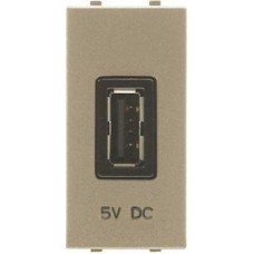 USB зарядное устройство 5V, 1 модуль (750mA), шампань