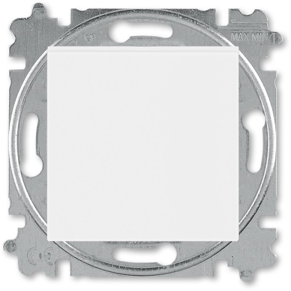 Переключатель одноклавишный ABB Levit белый / белый