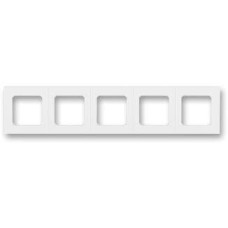 Рамка ABB Levit 5 постов белый / белый