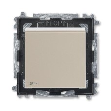 Переключатель перекрёстный одноклавишный ABB Levit IP44 макиато / белый