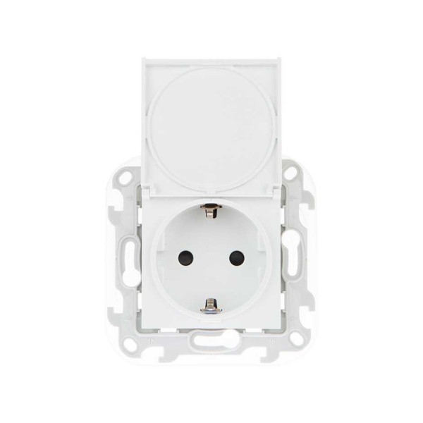 Розетка SCHUKO® с крышкой IP44, белый