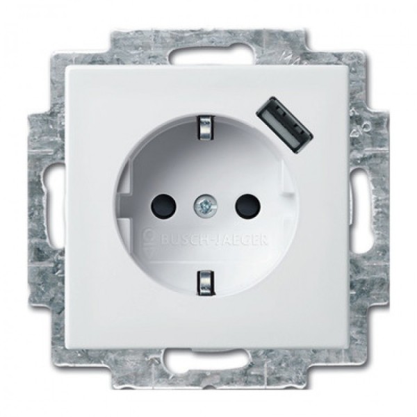 Розетка SCHUKO® + USB, белый