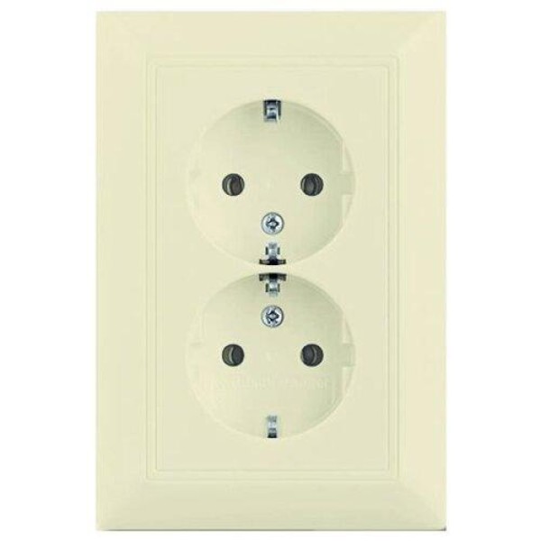 Розетка двойная SCHUKO®, сл. кость