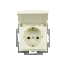 Розетка SCHUKO® с крышкой IP44, сл. кость