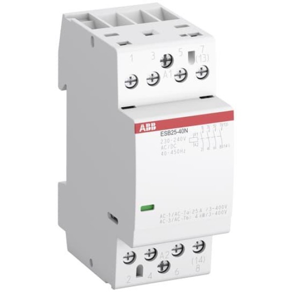 Контактор модульный ESB25-40N-06, 25A, 4NO, 230VAC/DC, 2M