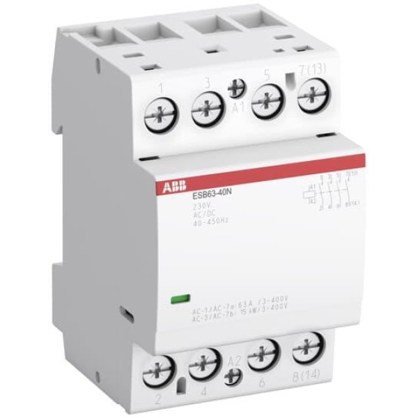 Контактор модульный ESB63-20N-06, 63A, 2NO, 230VAC/DC, 3M