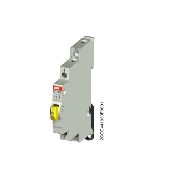 Кнопка E215-16-11E, 1NO+1NC, 16A(250VAC), без фикс., желтая кнопка, 0,5M